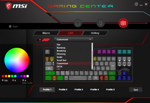MSI Gaming Center