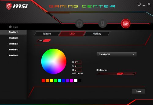 MSI Gaming Center