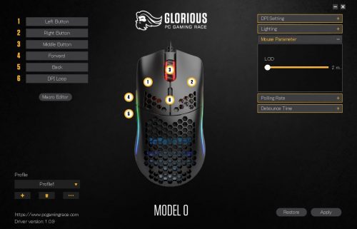 Glorious Software Mouse Parameter